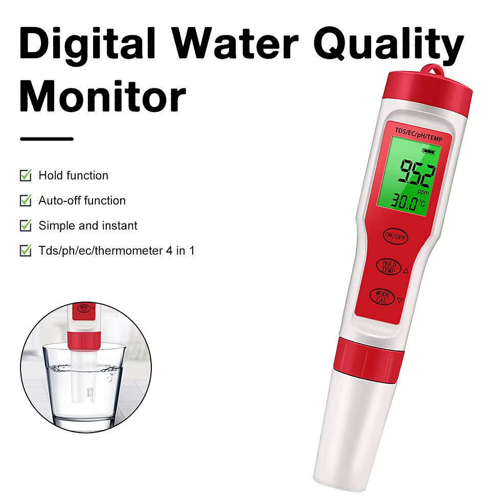 Thumbnail: 4 in 1 Digital PH EC Meter LCD Tester Pocket Hydroponics Aquarium Water Test Pen