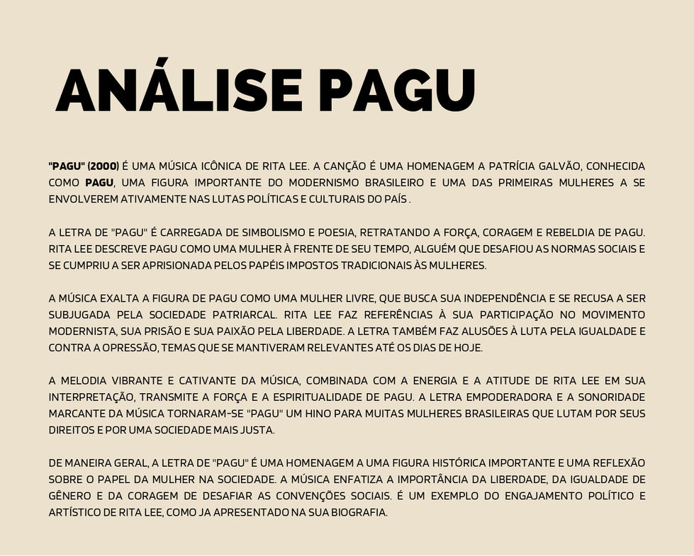 Análise da canção Pagu