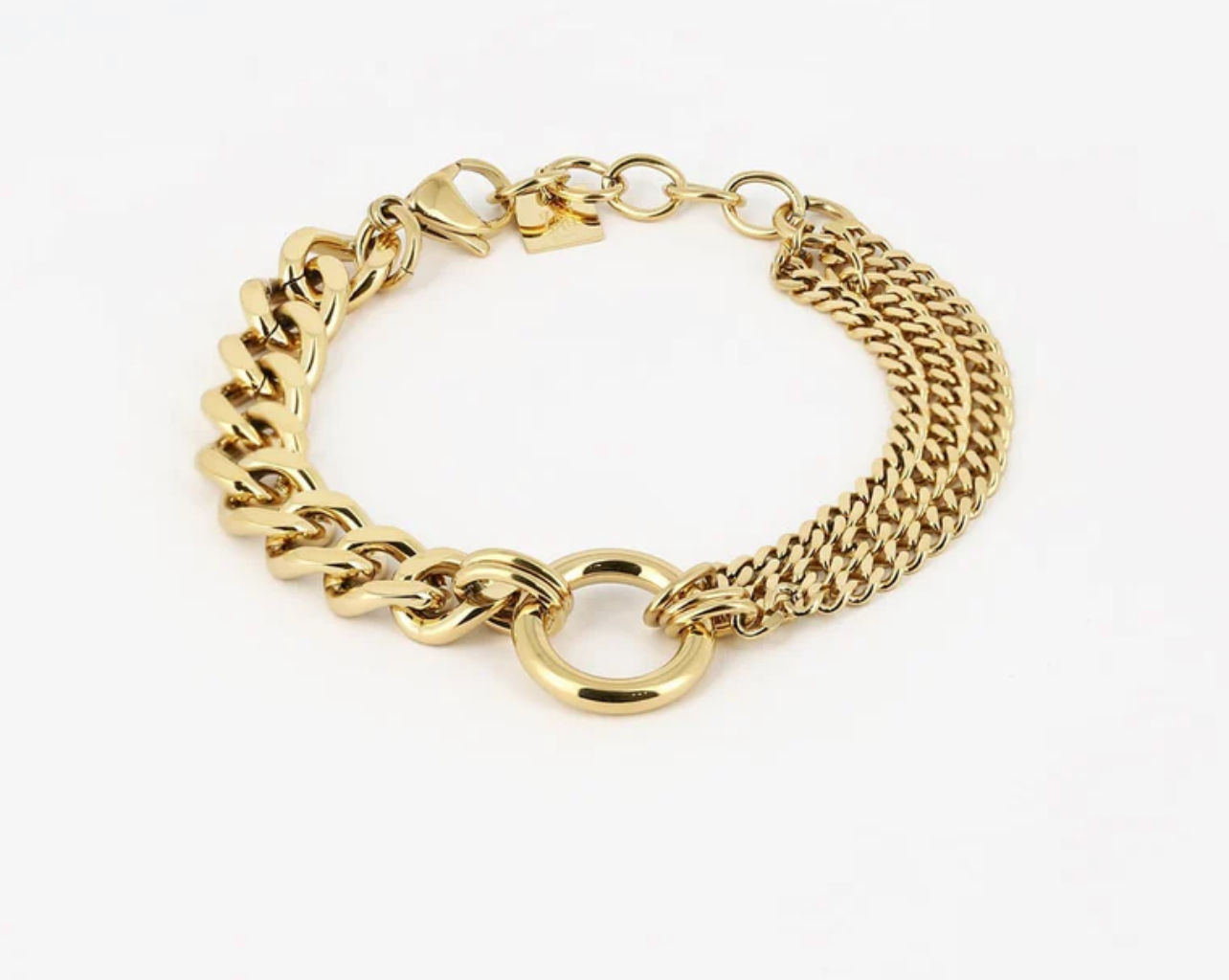 Zag Quatro gold plated bracelet