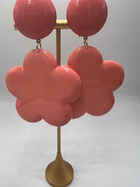 Thumbnail: Francine Bramli Hisbiscus clip earrings