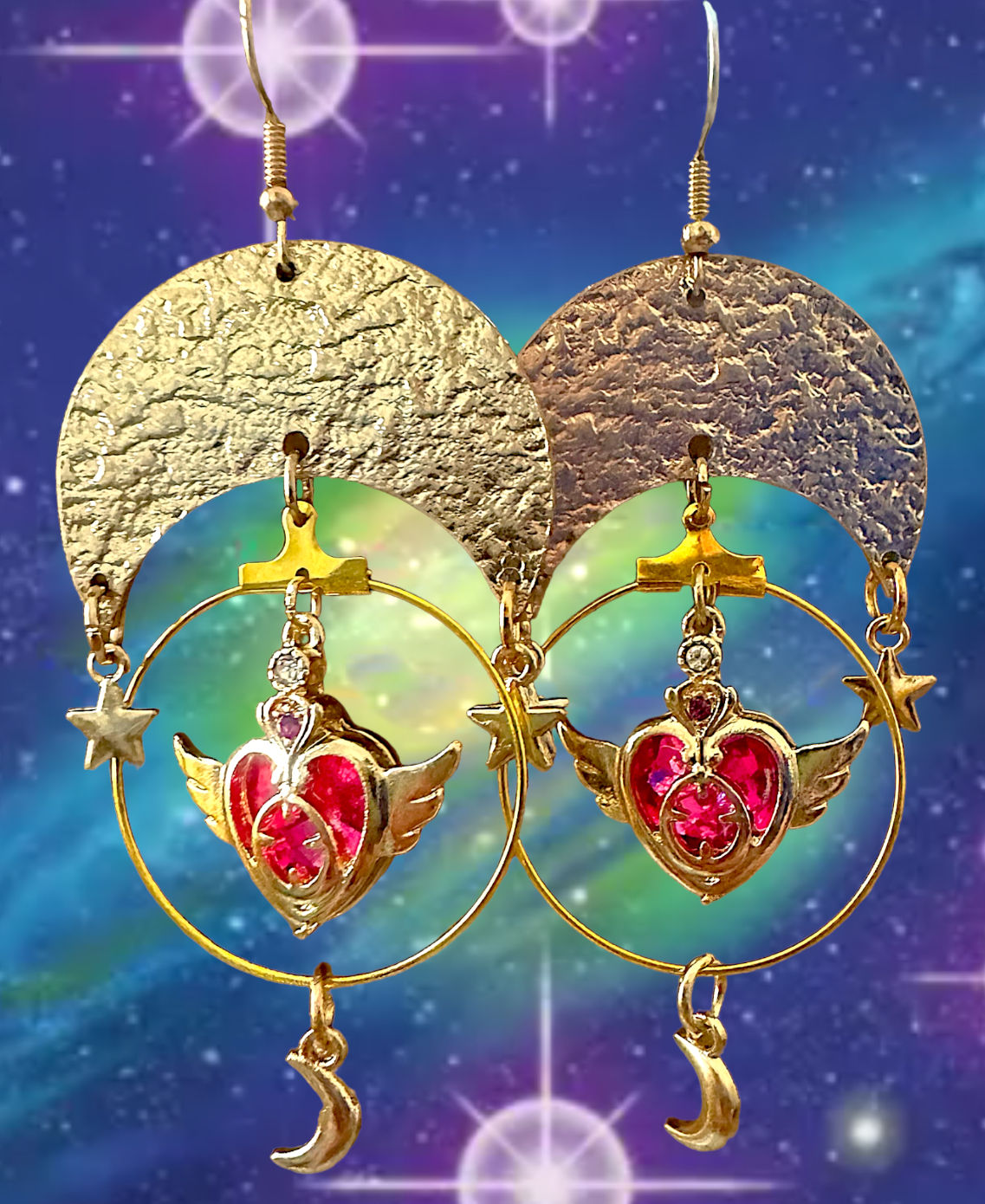 Crisis Heart Compact Earrings