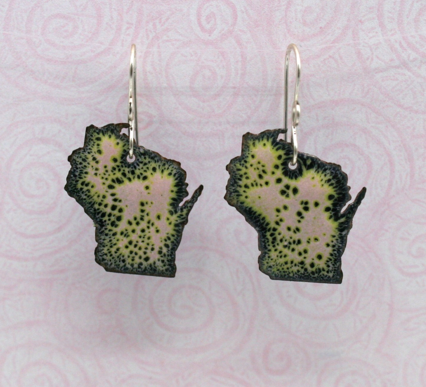 Enameled Copper Wisconsin Earrings