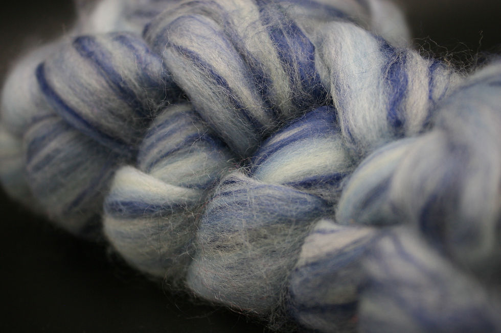 Thumbnail: Blue Frost Merino/Bamboo Top Roving