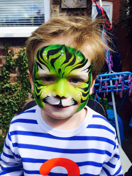 Green Tiger Facepainting