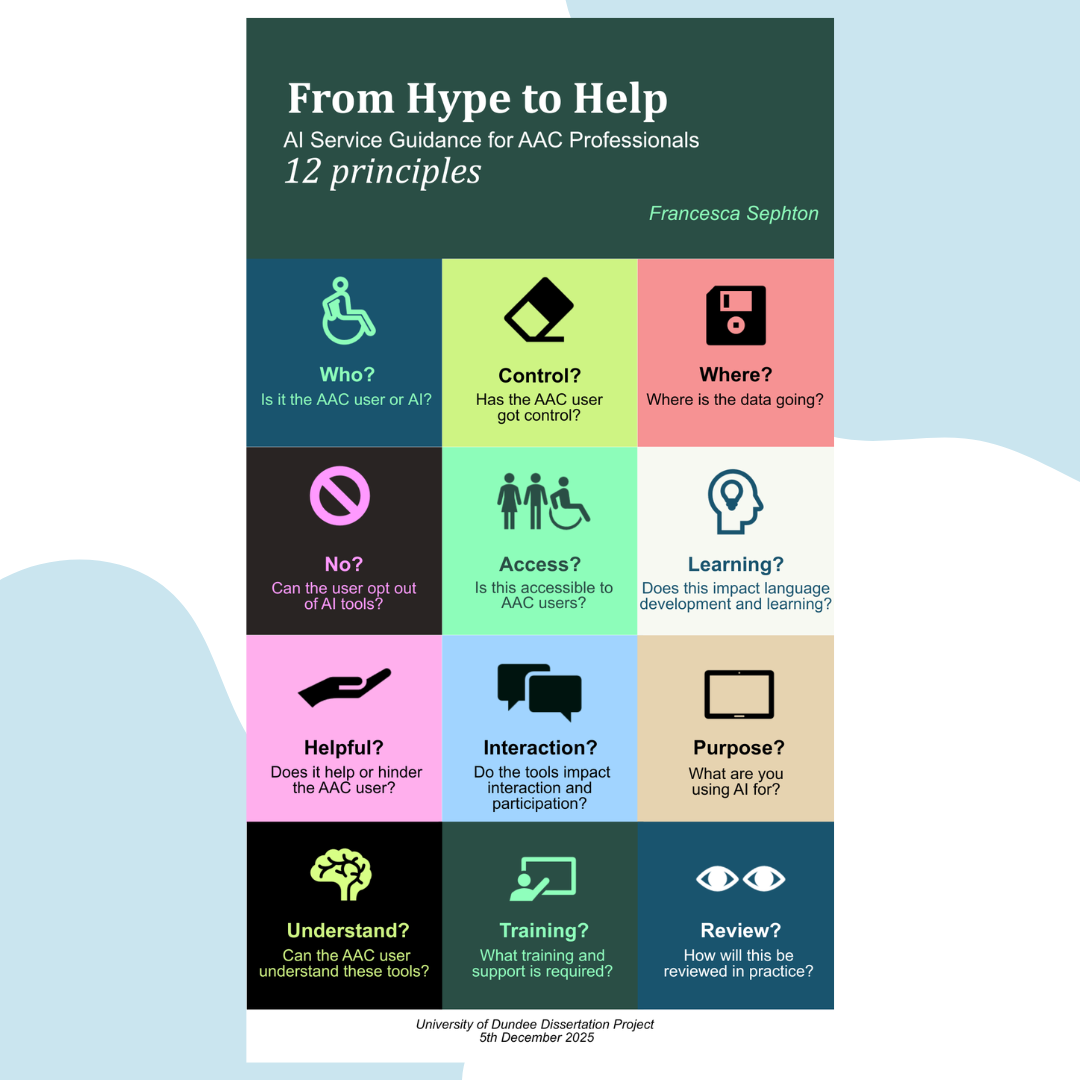 From Hype to Help: Responsible AI Service Guidance for AAC Professionals
