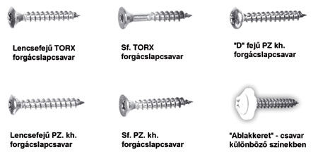 Forgácslapcsavarok