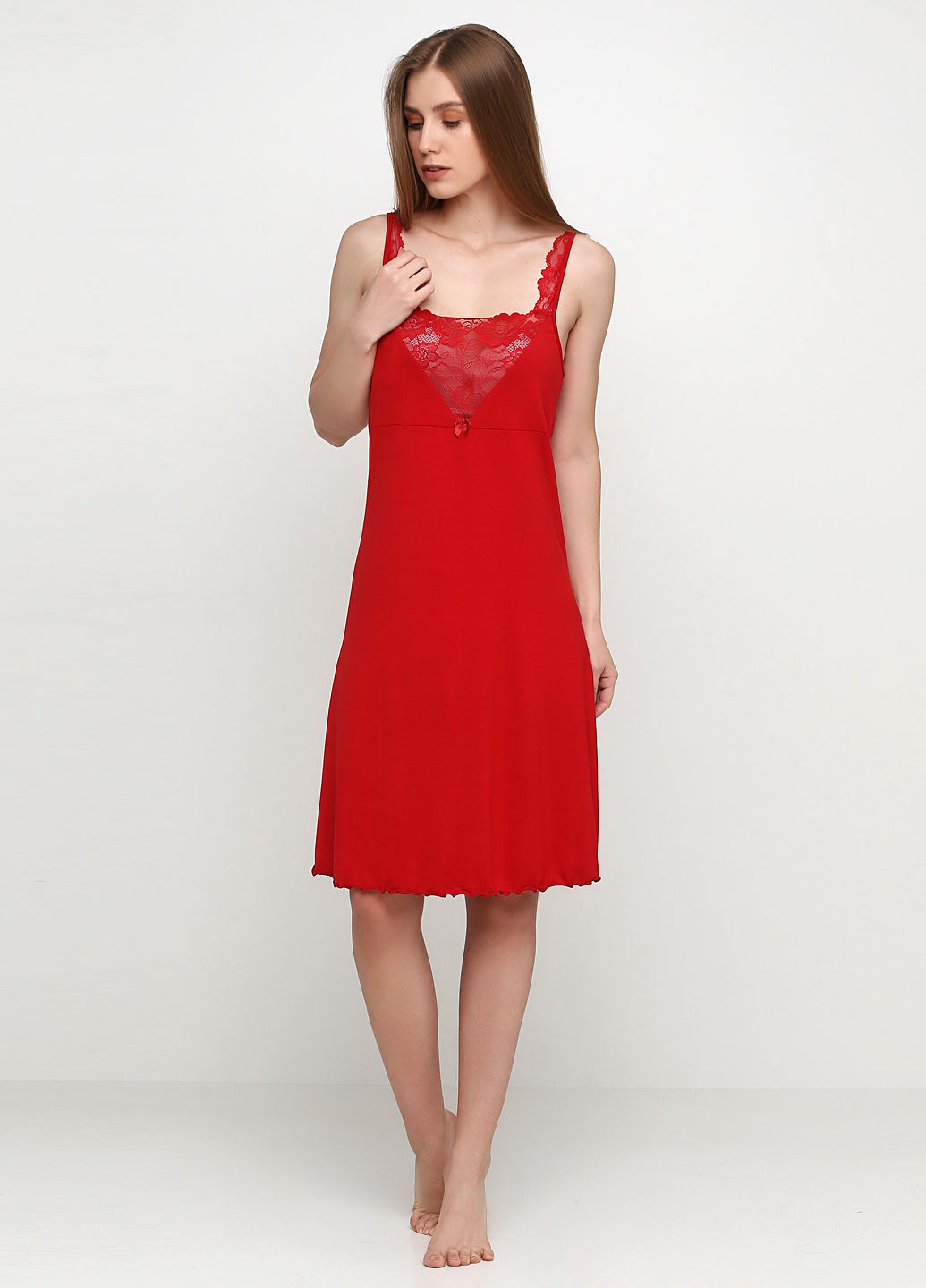 F50059 Сорочка червоний