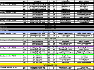 Week 5 Game Schedule