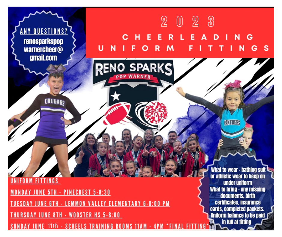 2023 Cheerleading Uniform Fittings