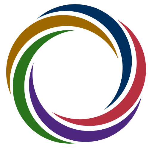 MAG Horizon Group Logo featuring a pretzel in five colors: green, gold, red, blue and purple.