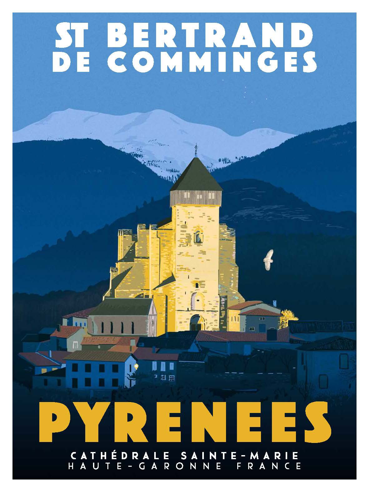 AFFICHE ST BERTRAND DE COMMINGES 30x40
