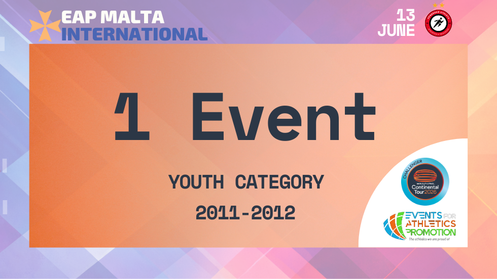 Participating in 1 Event (Youth Category) - EAP Malta International 2026