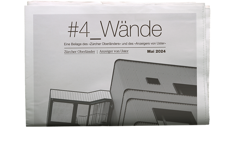 3D-Zeitung mit geöffneten Seiten der Beilage #4_Wände