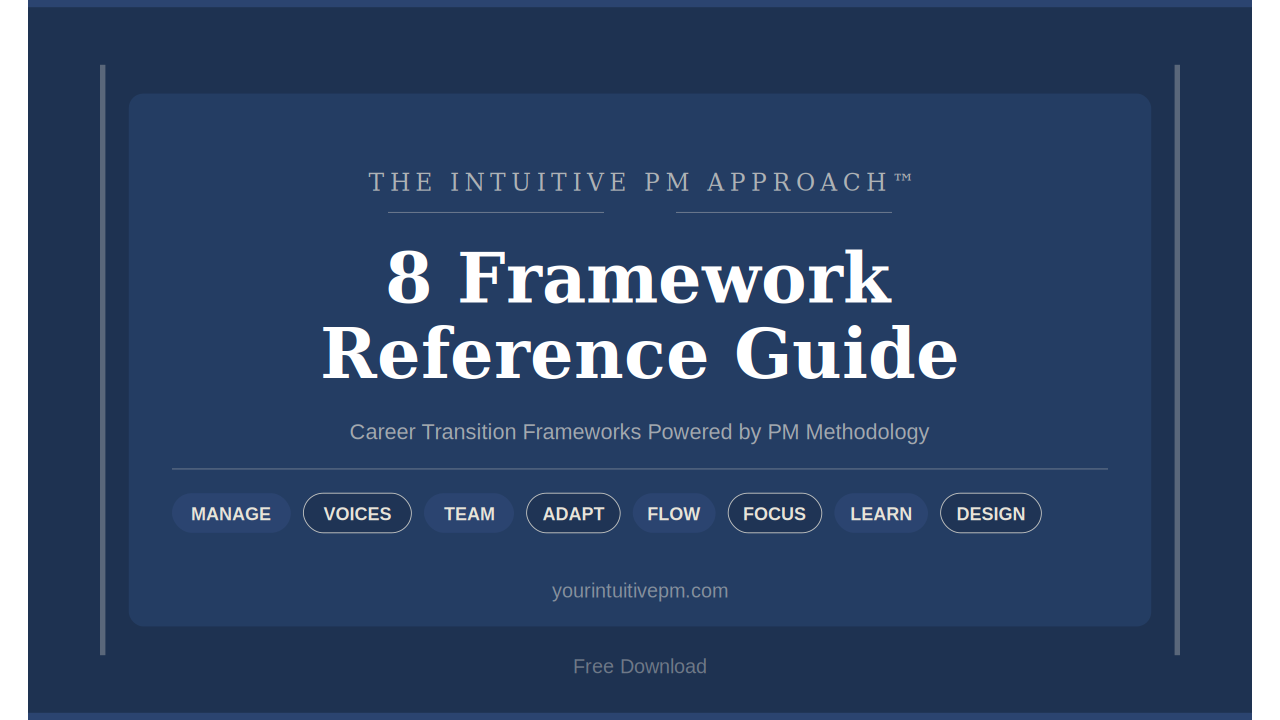 The Intuitive PM 8 Framework Reference Guide