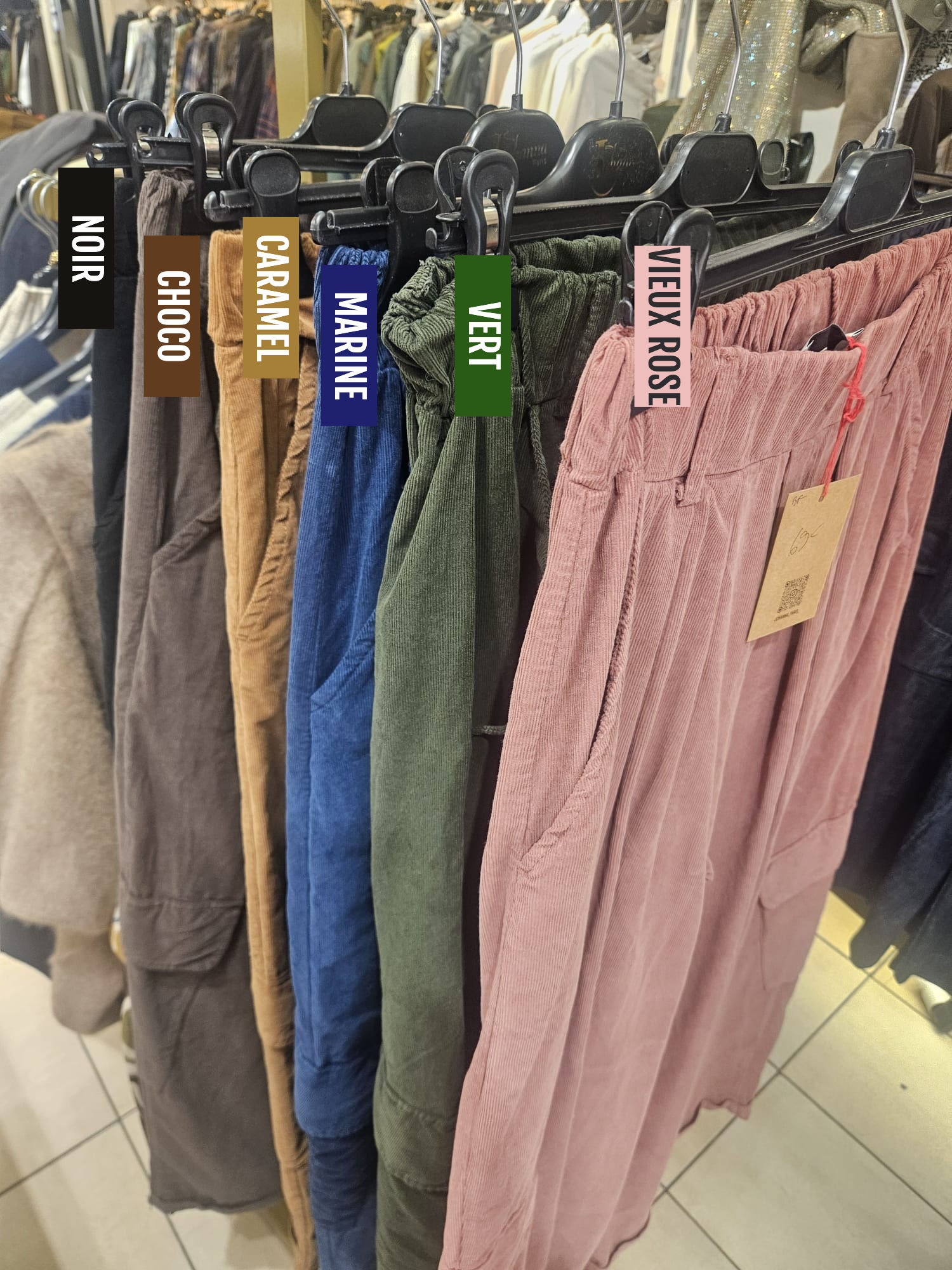 Pantalon Gaya cargo velour fin