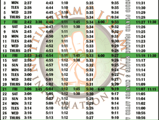 Salah Timetable - July 2023