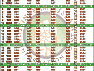 Salah Timetable - June 2021