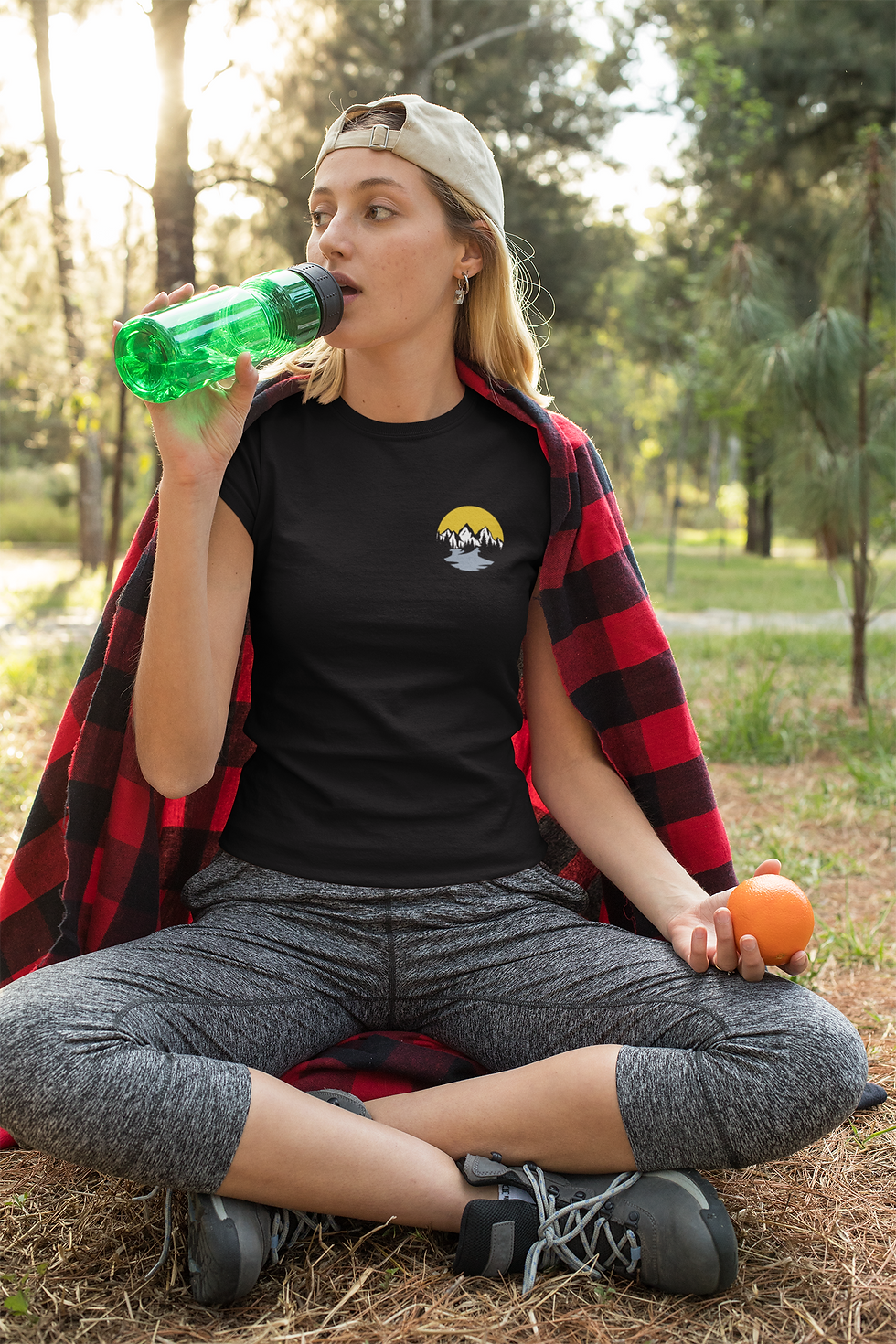 Thumbnail: Mountain and River T-Shirt | Minimalist Mountain Shirt | Hiking T-Shirt