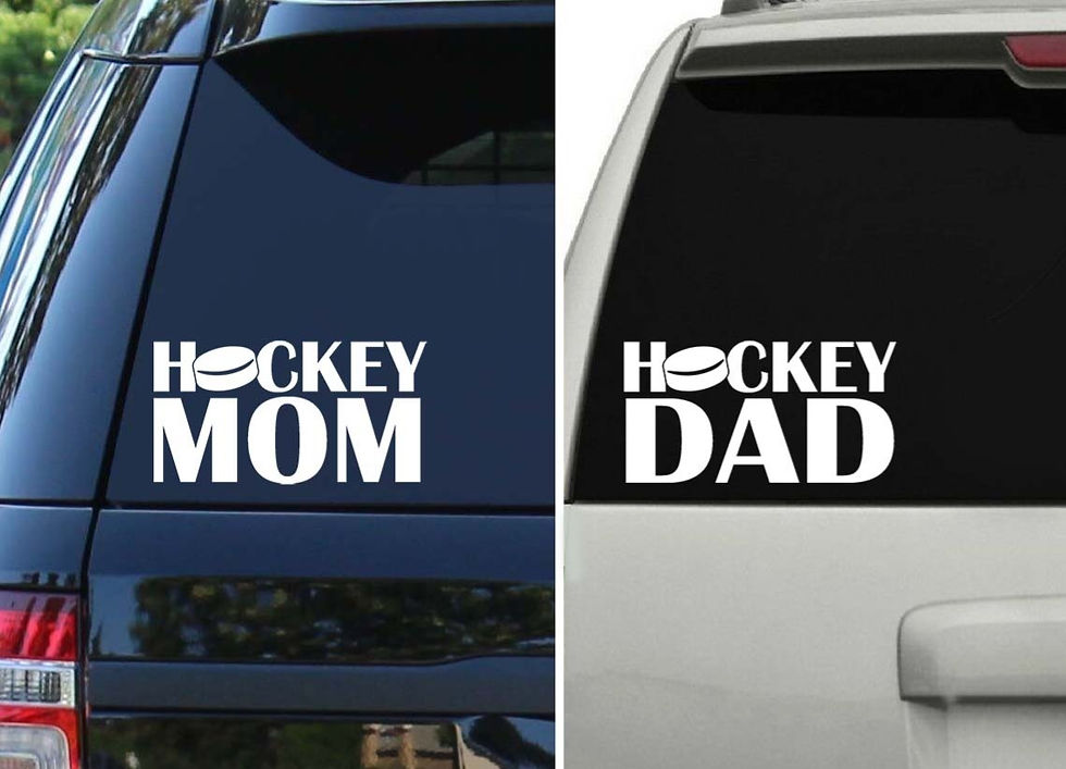 Hockey Mom & Hockey Dad | Vinyl Car Decal