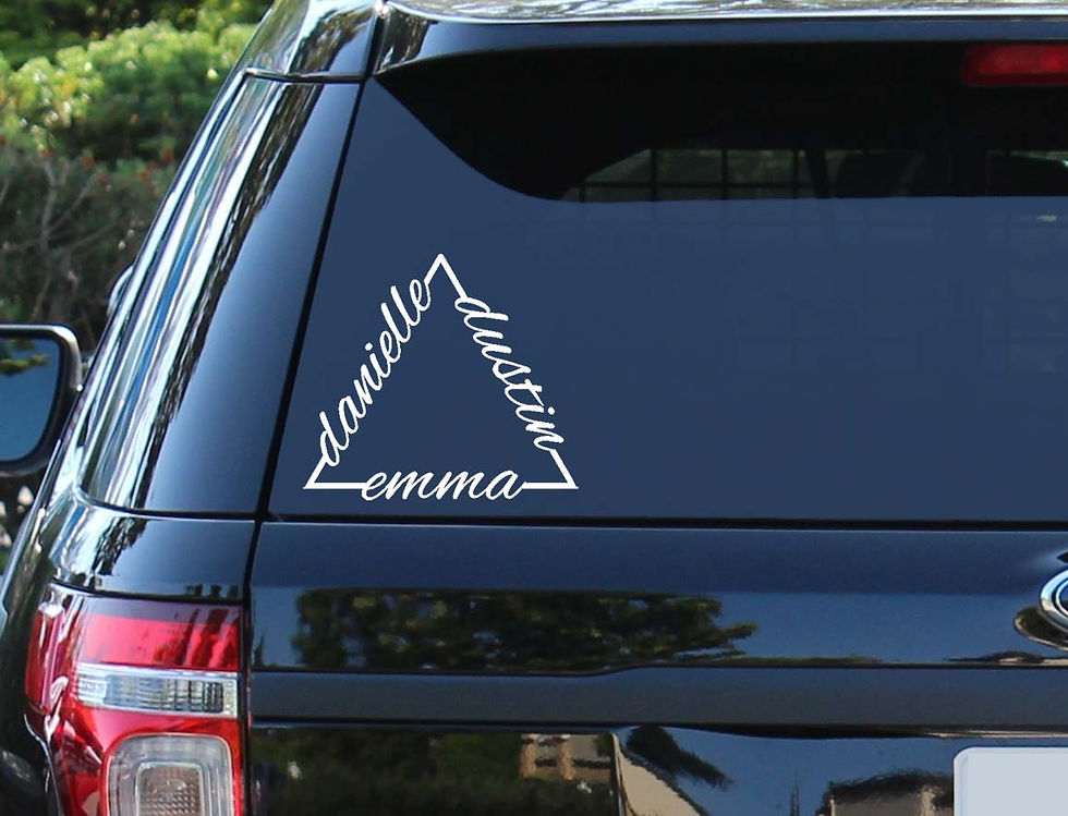 Thumbnail: Triangle With Names | Custom Decal | Name Decal