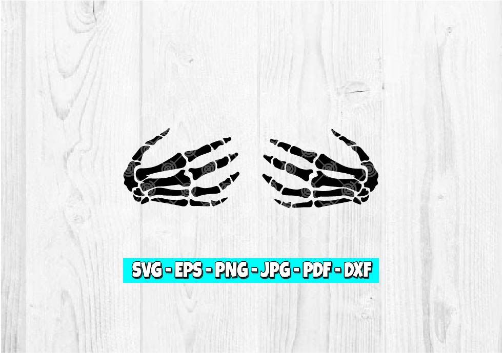 Skeleton Hands and Pumpkins SVG