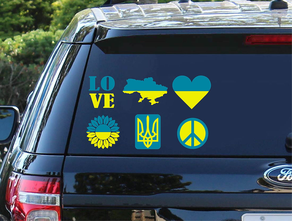 Thumbnail: Ukraine Decal | Ukraine Flag | Support Ukraine | Pray For Ukraine