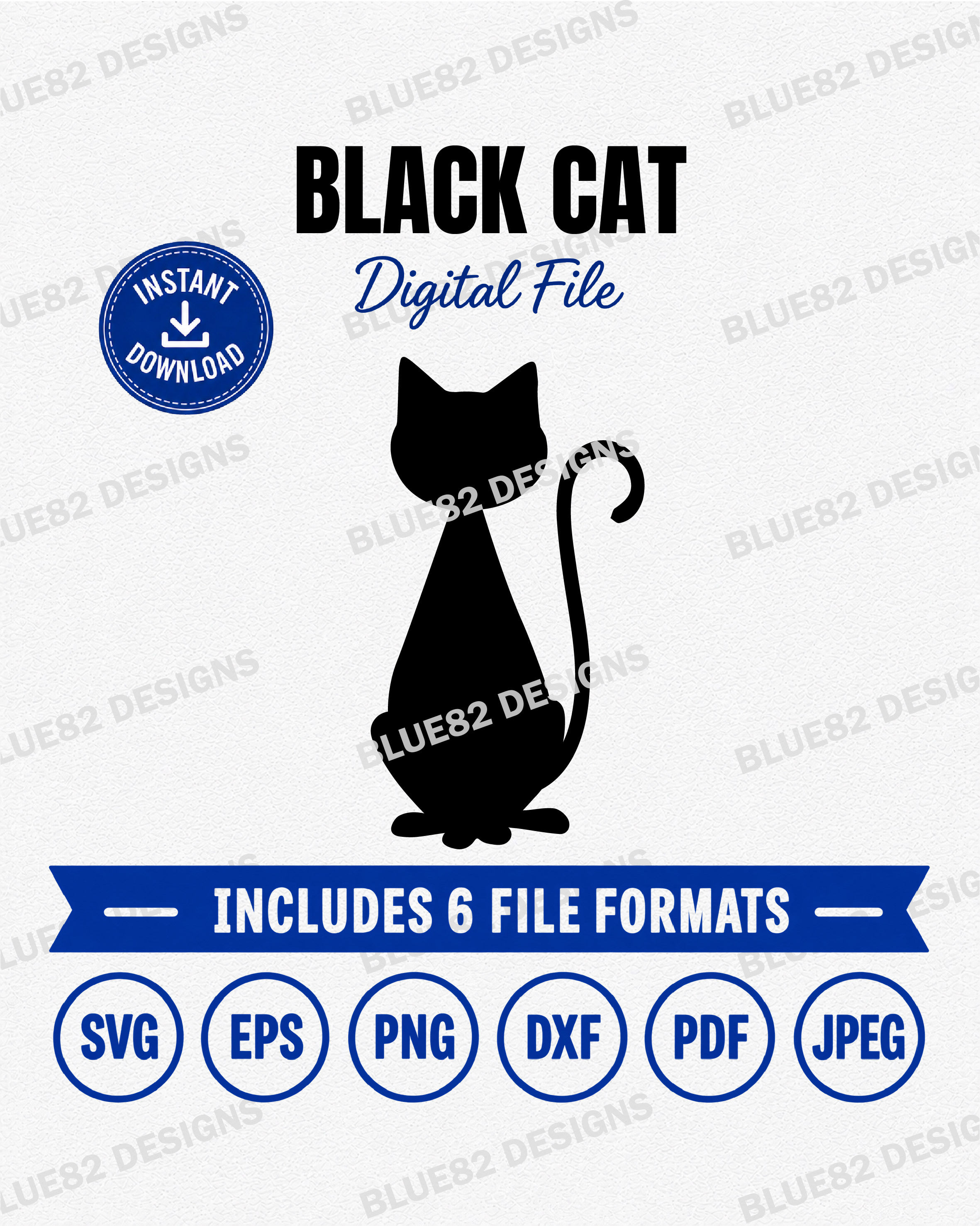Black Cat SVG (#3) | (Digital Files)