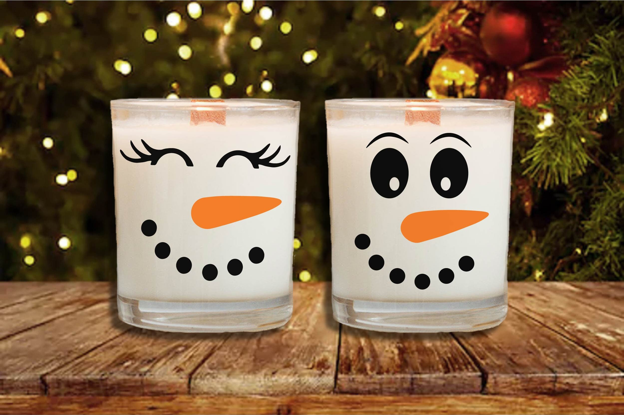 Snowman Decal With Button Mouth