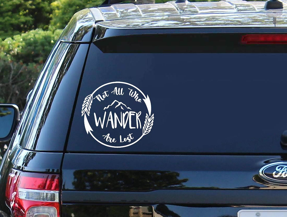 Thumbnail: Not All Who Wander Are Lost Car Decal |  Mountain Car Decal | Colorado Decal
