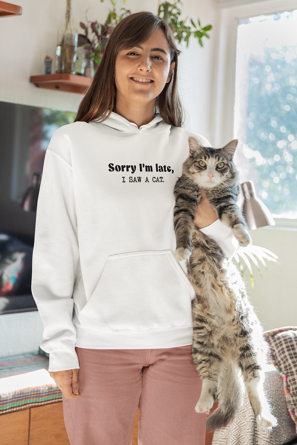 Thumbnail: I'm Sorry I'm Late I Saw A Cat Hoodie | Cat Lover | Cat Owner Hoodie