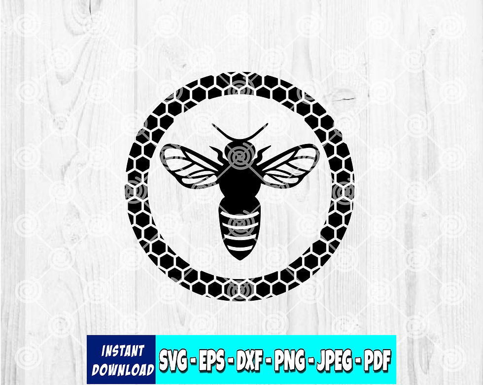 Thumbnail: Honeycomb Bee Circle (Digital Only)