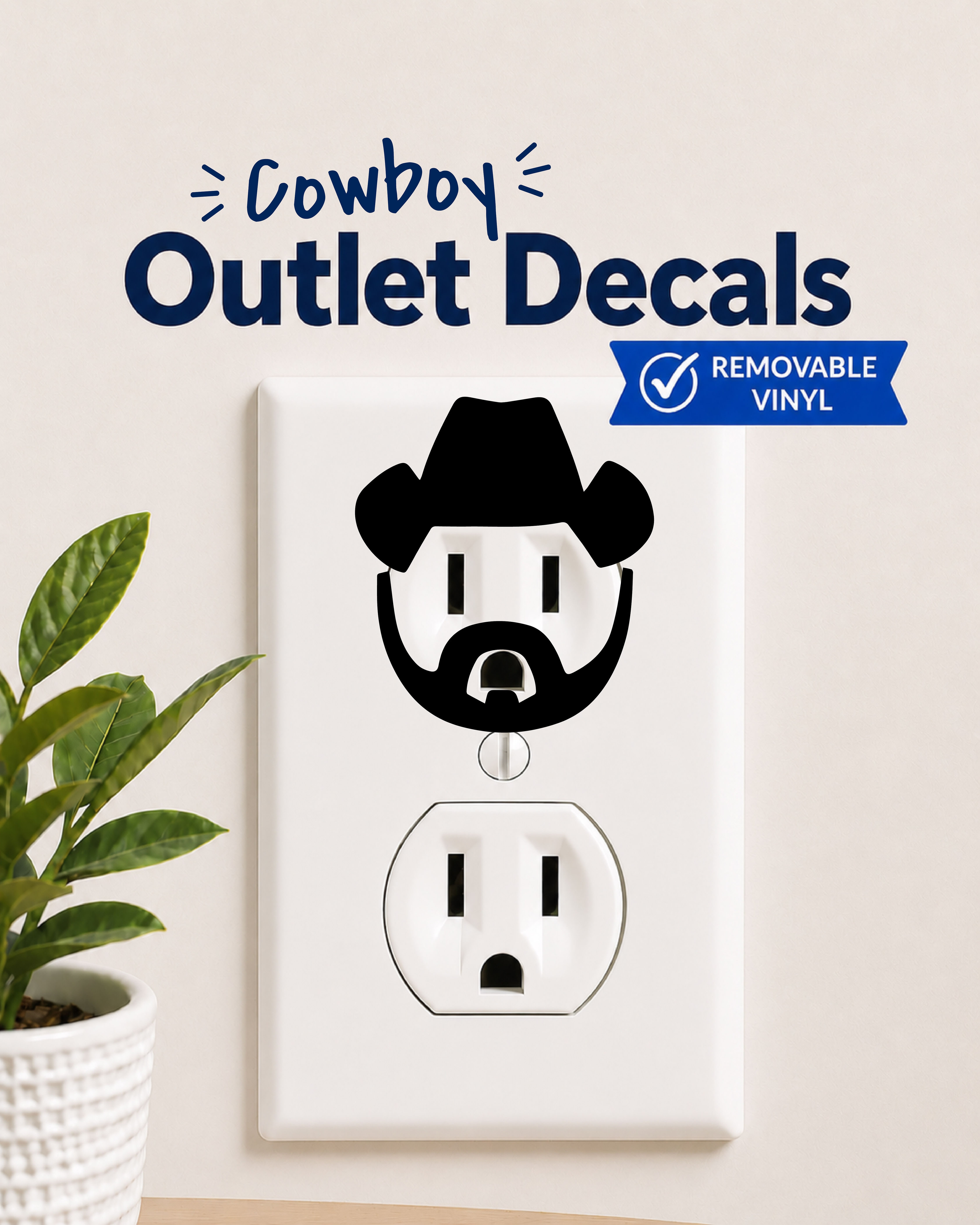 Yellowstone Cowboy Outlet Decals (6 qty) (Vinyl)