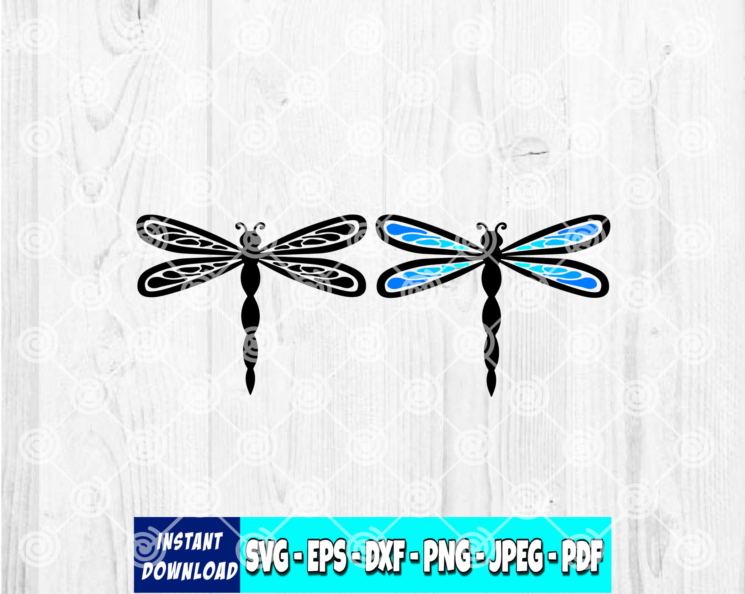 Dragonfly SVG | Dragonflies svg | Tribal dragonfly | Silhouette Cricut Files