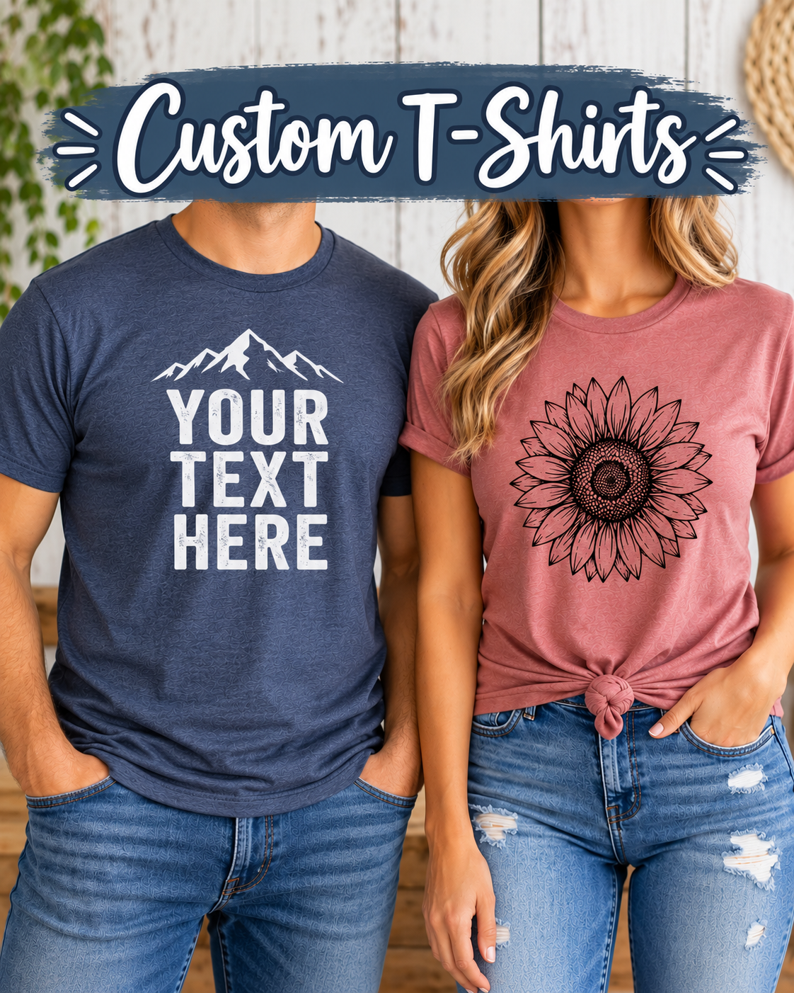 Custom Text T-Shirt | Personalized Shirt With Your Own Words