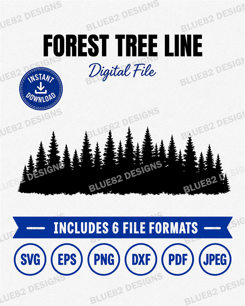 Forest tree line SVG | (Digital Files)