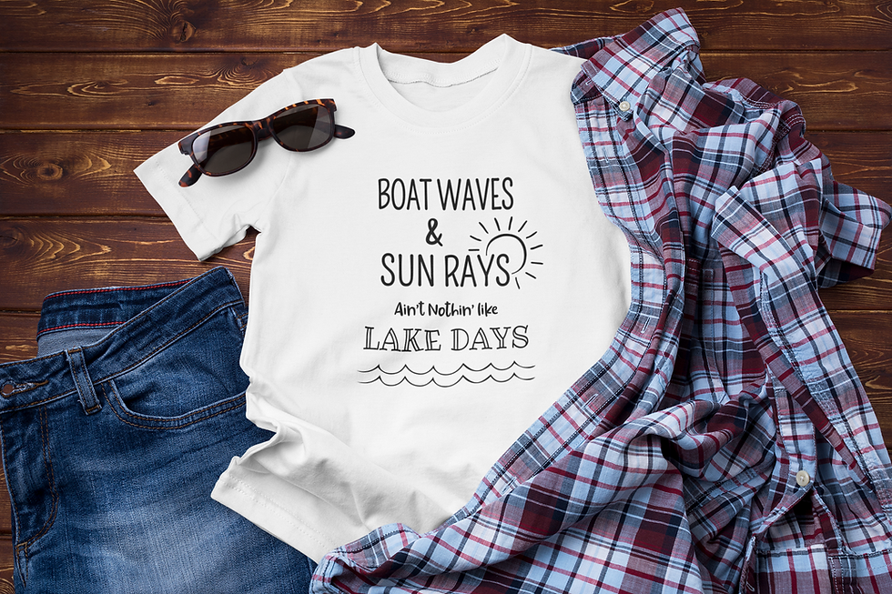 Thumbnail: Boat Waves & Sun Rays Ain't Nothin' Like Lake Days Shirt | Mother's Day Shirt