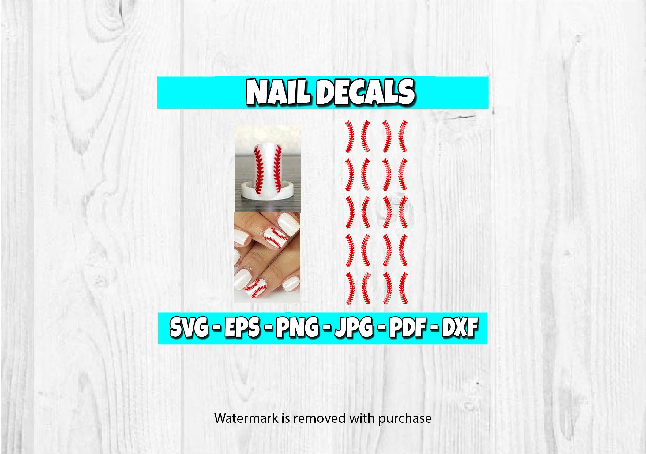 Baseball Laces SVG | Nails svg | Nail Art svg | Baseball svg