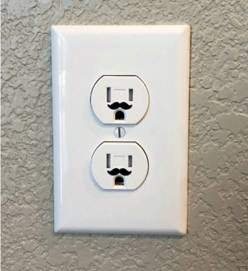Thumbnail: 24 Mustache Outlet Decals (Option #2) | Funny Outlet | Adult Humor | Home Decor