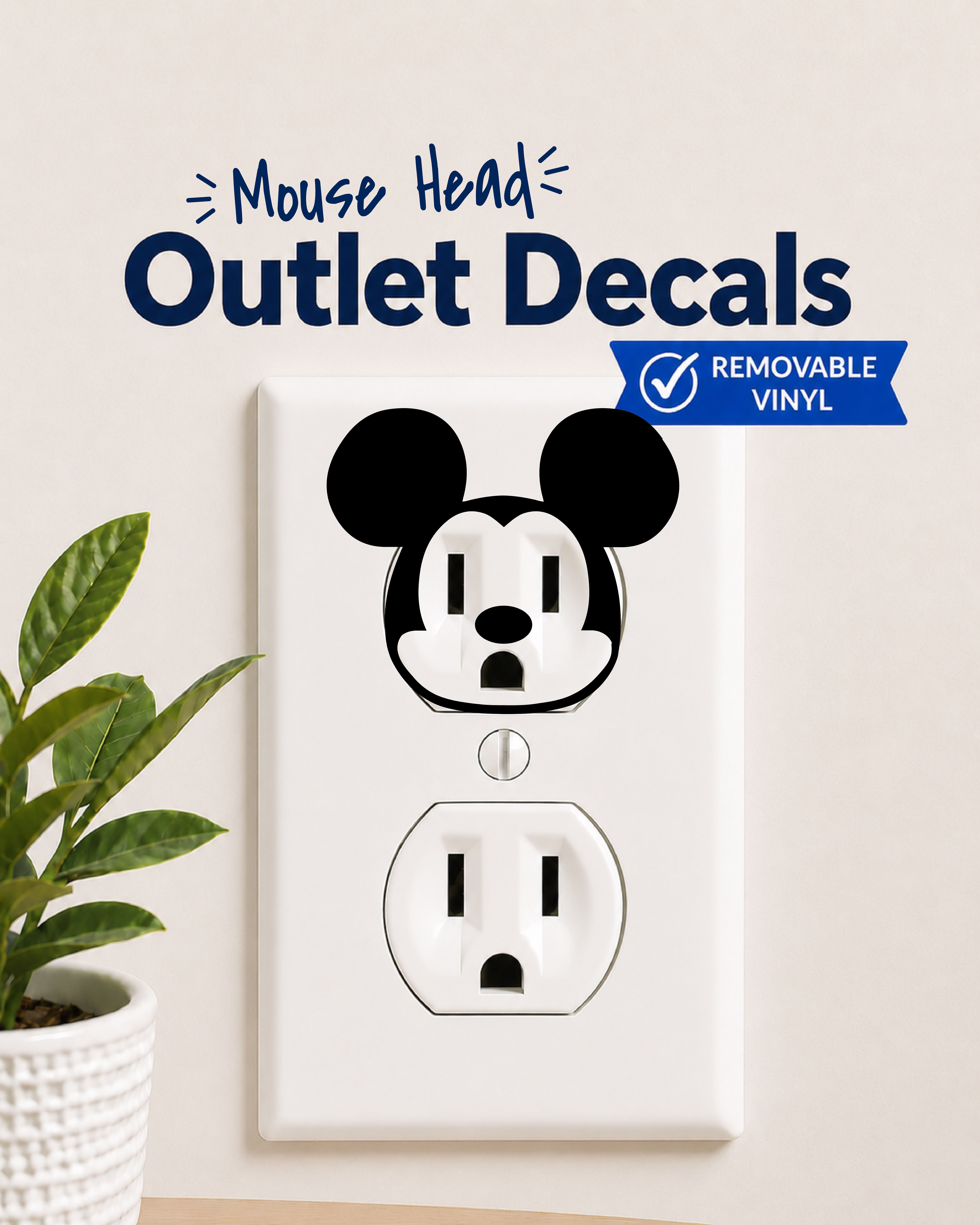 Mouse Outlet Decals (qty 6) (Vinyl)