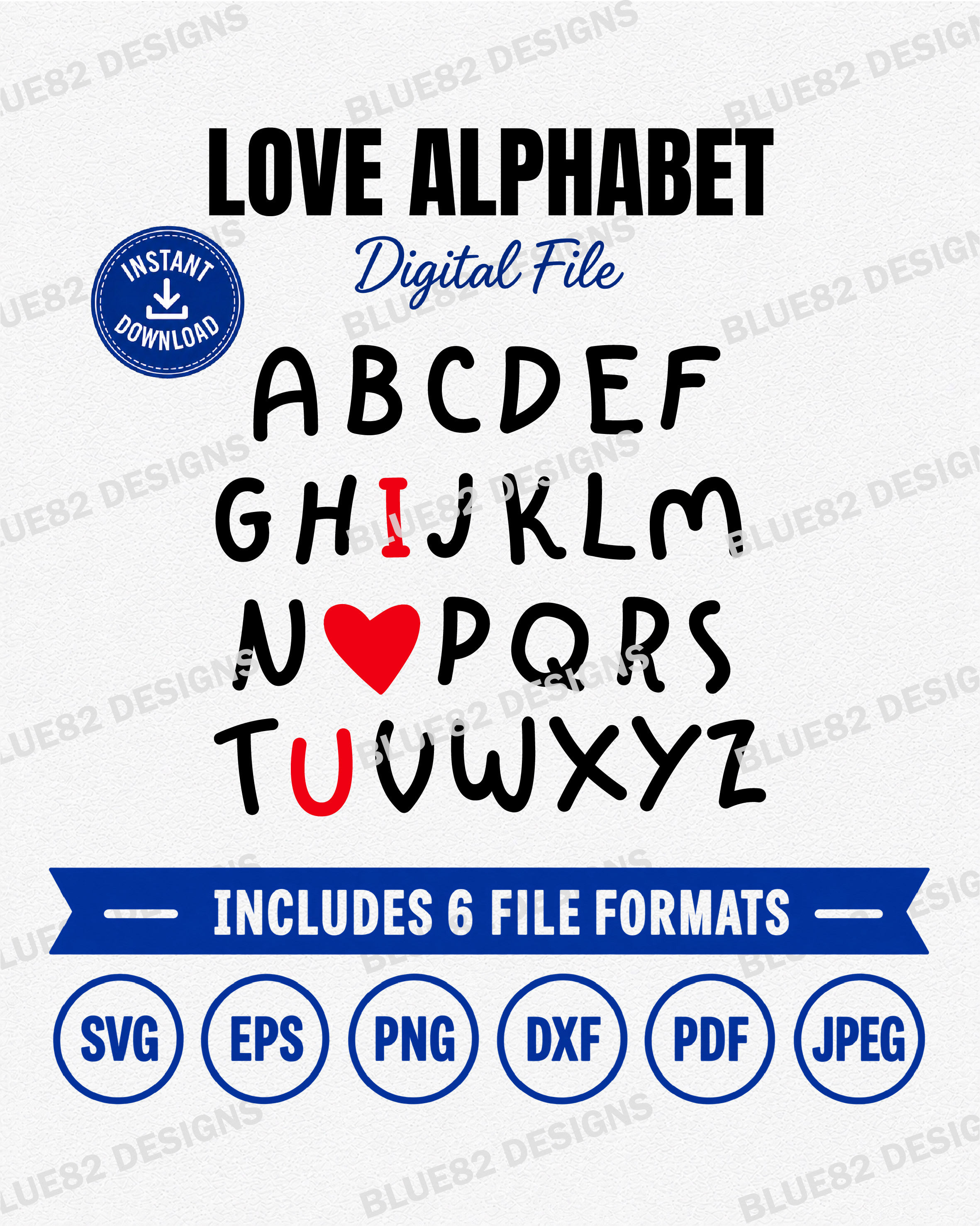 I Love You Alphabet (Digital Files)