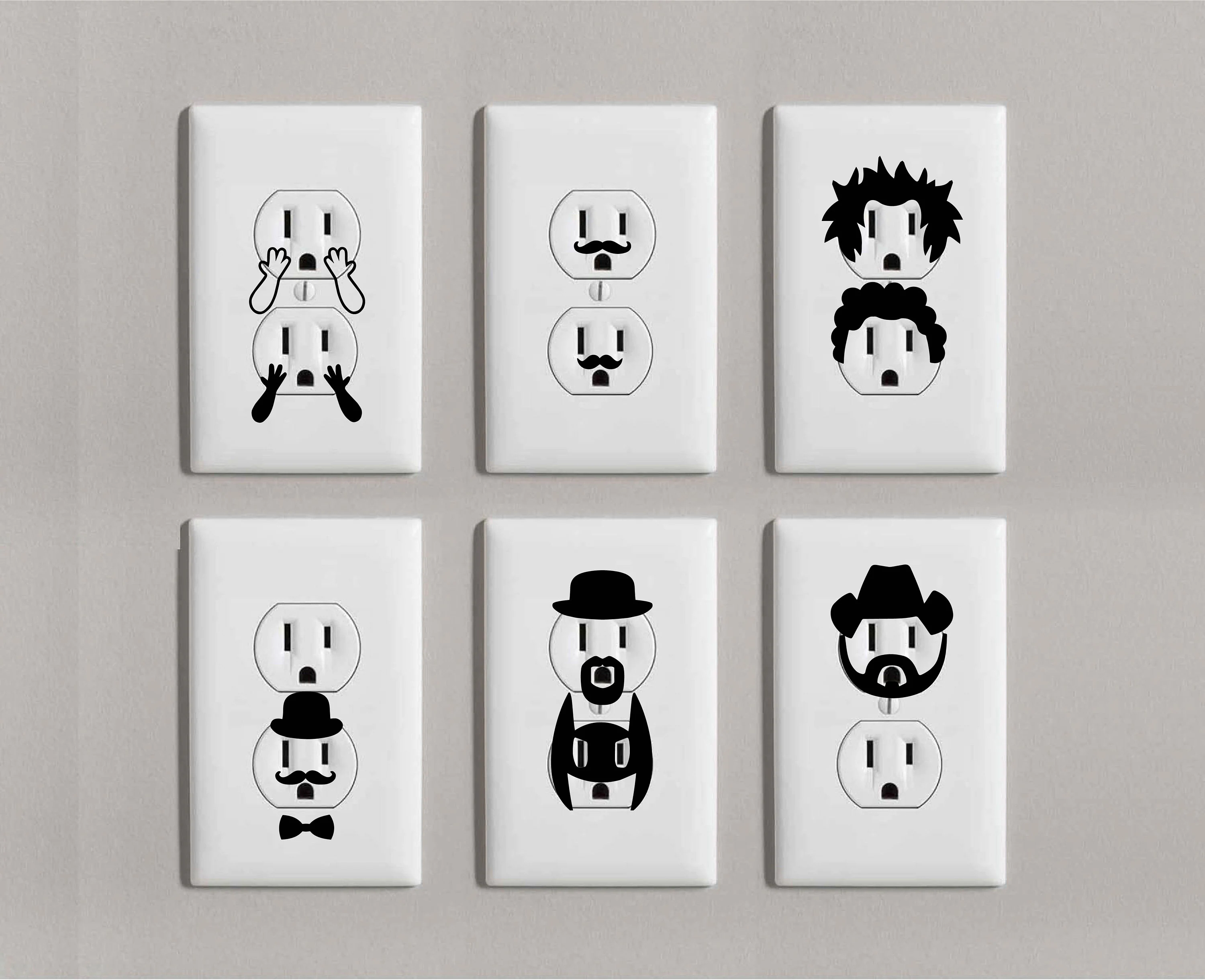 Funny Outlet Bundle Decals | Removable | Home Decor | Funny | Humor | Funny Dec