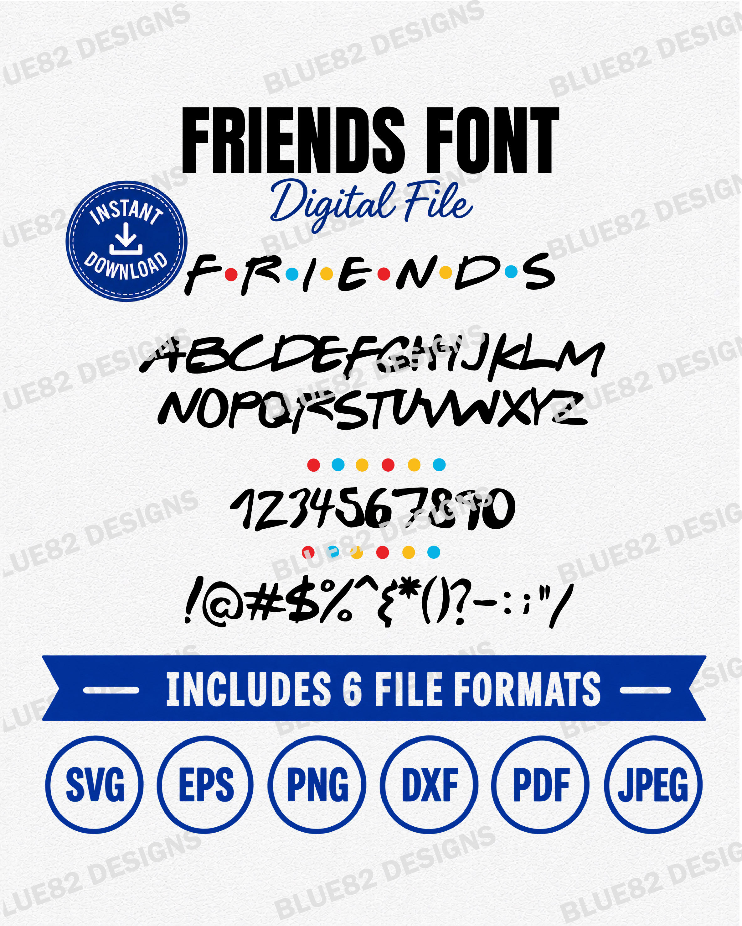 Friends Style Font SVG | (Digital Files)