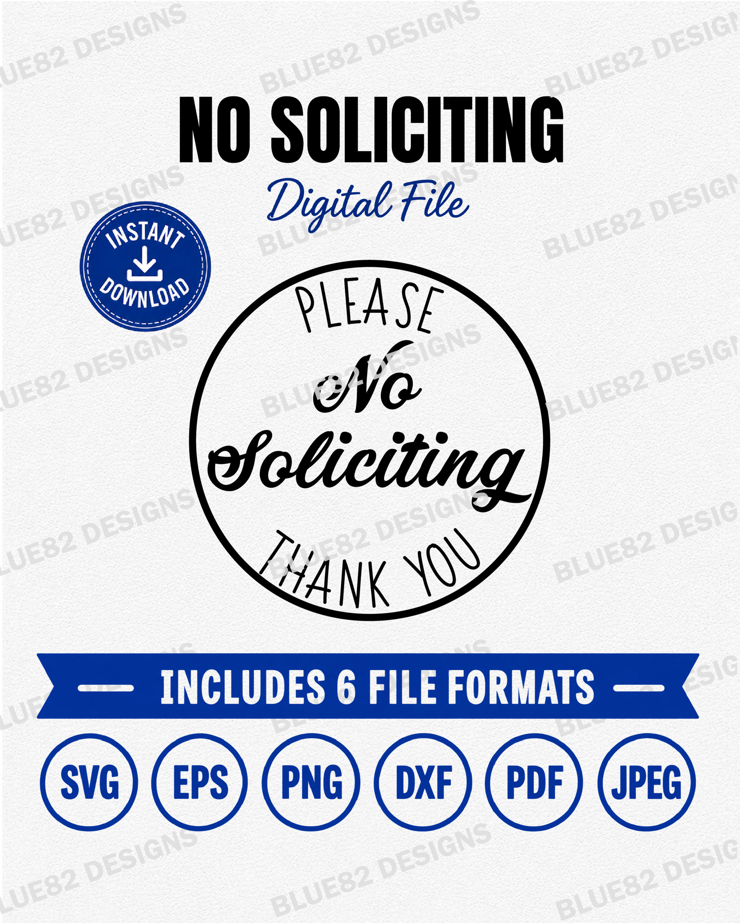 No Soliciting SVG | (Digital Files)