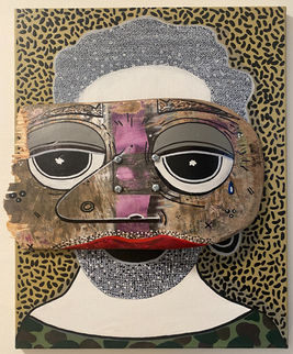 Lot 11 Robert Blanco Skateboard face broken skateboard