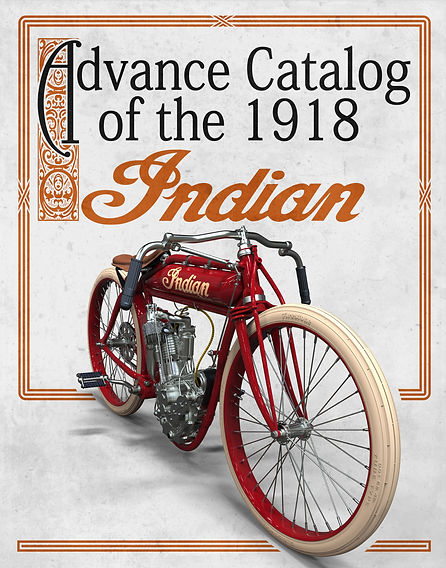 Indian motorcycle in red poster.