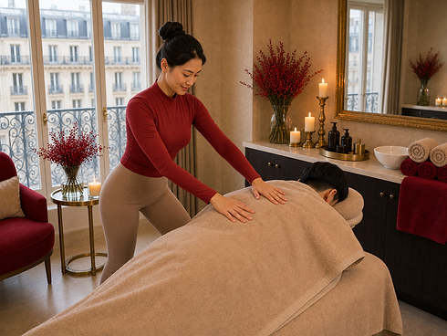 Paris Spa red tan bodywork full body page refresh