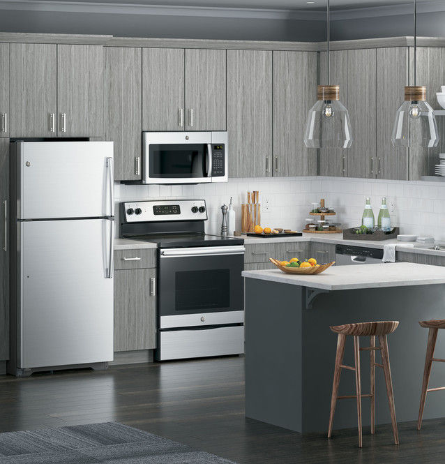 Miniatura: GE 1.6 Cu. Ft. Over-the-Range Microwave, JNM3163RJSS
