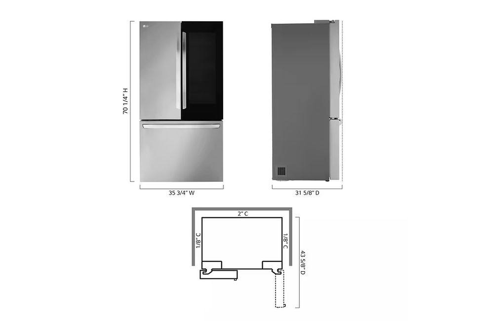 Miniatura: LG 27 cu. ft. Smart InstaView® Counter-Depth MAX™ French Door Refrigerator