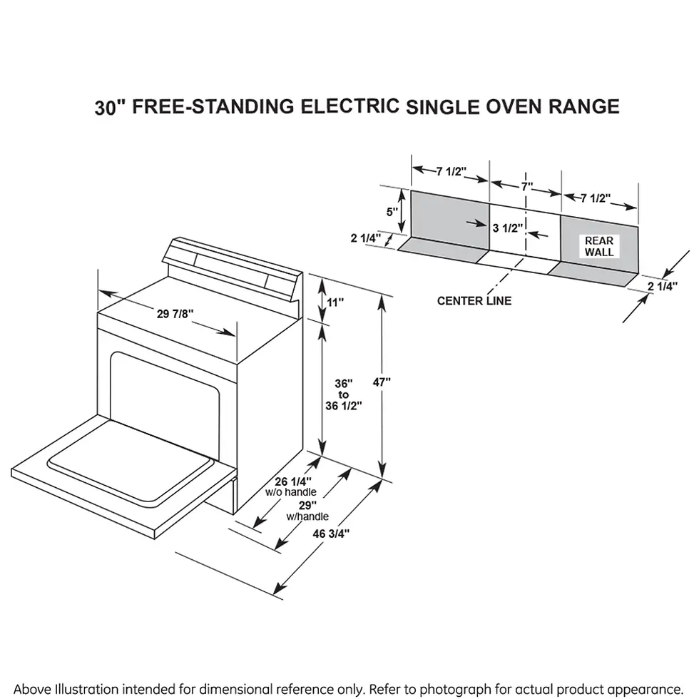 Thumbnail: GE 30 in. Free-Standing Electric Range with Self-Clean Oven - JB256DMWW