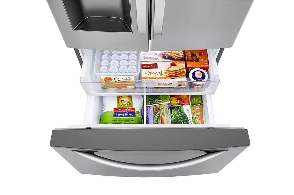 Thumbnail: Door French Door, Standard Depth Refrigerator with Dual Ice Makers